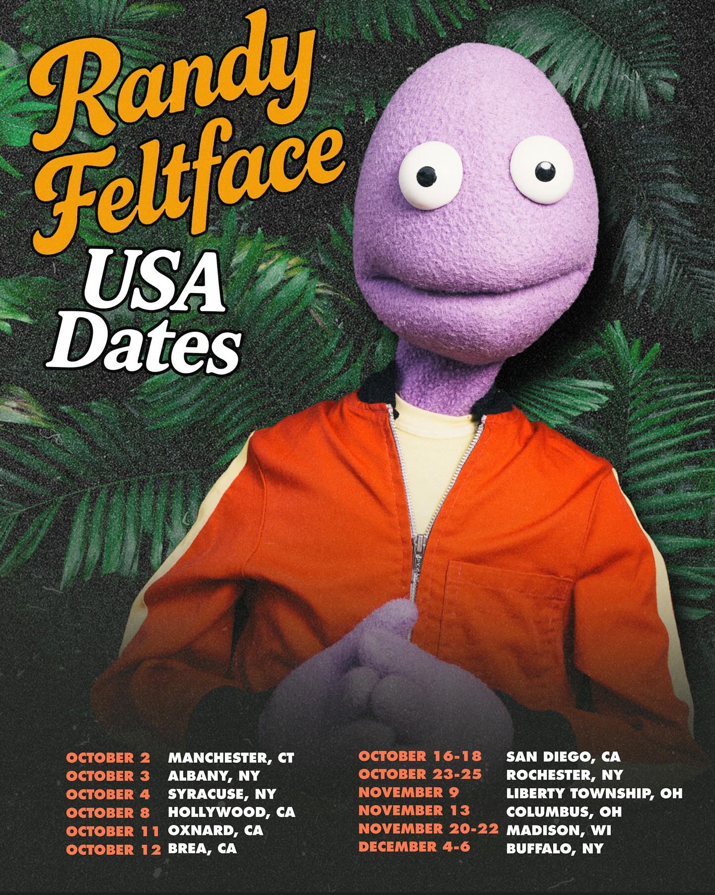 Randy Feltface Tour Poster 2025